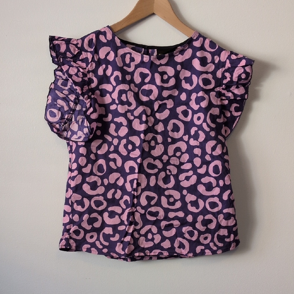 Nooworks Leopard Ruffle Top